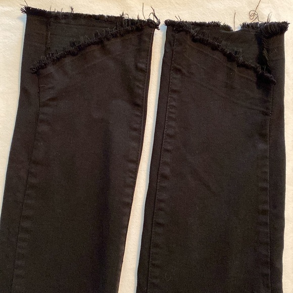 Paige Hoxton Ankle Jacqueline in Black Shadow high rise raw hem Sz 28 - Picture 12 of 16